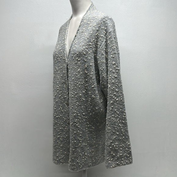 Eileen Fisher Cardigan Sweater Long Sleeve Merino Wool Knit Blue Plus Size 1X - Picture 5 of 8